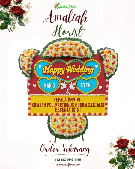 Papan Bunga Pernikahan Bancar
